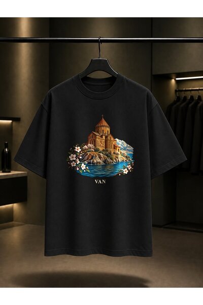 fame-stoned Van Akdamar Printed Unisex 100% Cotton T-Shirt