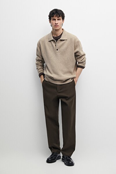 Massimo Dutti %100 yün triko polo