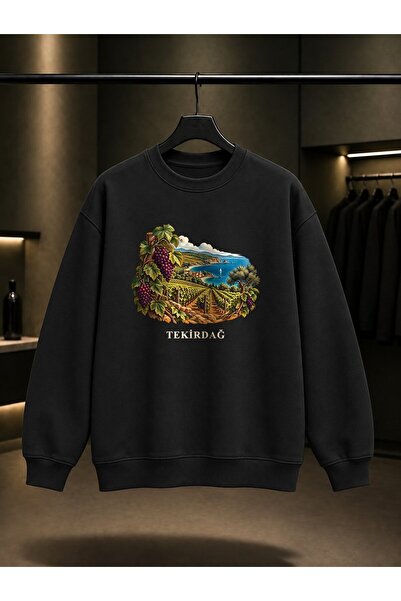 fame-stoned Tekirdağ Şarköy Bağları Printed Unisex 100% Cotton Sweatshirt