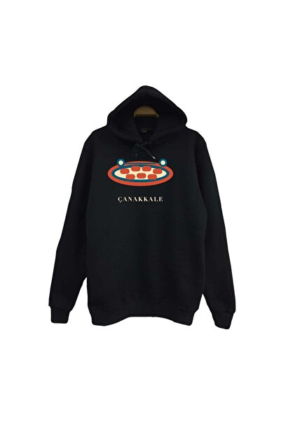 fame-stoned Çanakkale Biga Köftesi Printed Unisex 100% Cotton Hooded Sweatshirt