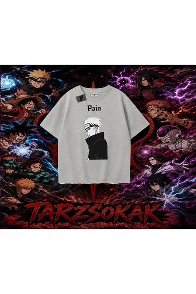 Tarzsokak تي شيرت Pain nagato Naruto Anime Character كبير الحجم للجنسين باللو...