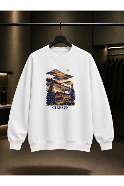 fame-stoned Giresun Kümbet Yaylası Printed Unisex 100% Cotton Sweatshirt