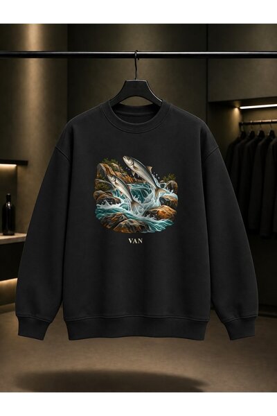 fame-stoned Φούτερ Van İnci Kefali με στάμπα, Unisex, 100% βαμβάκι
