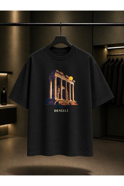 fame-stoned Denizli Laodikeia Ancient City Printed Unisex 100% Cotton T-Shirt