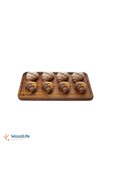 WOODLIFE صينية خشبية مستطيلة 50 × 25 سم