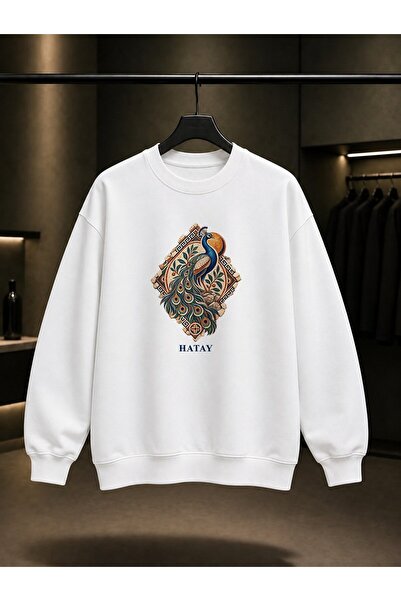 fame-stoned Hatay Antakya Mosaic Printed Unisex 100% Cotton Sweatshirt