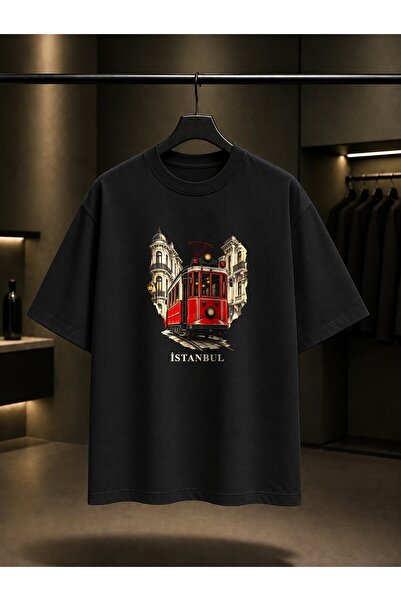fame-stoned Μπλουζάκι Istanbul Istiklal Tram με στάμπα, Unisex, 100% βαμβάκι