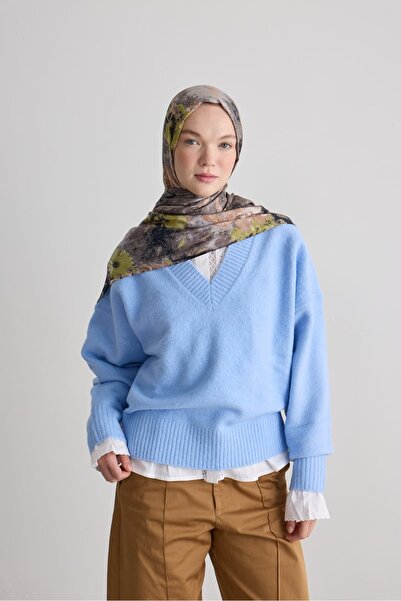 Modakaşmir Meadow Pattern Nua Viscose Shawl