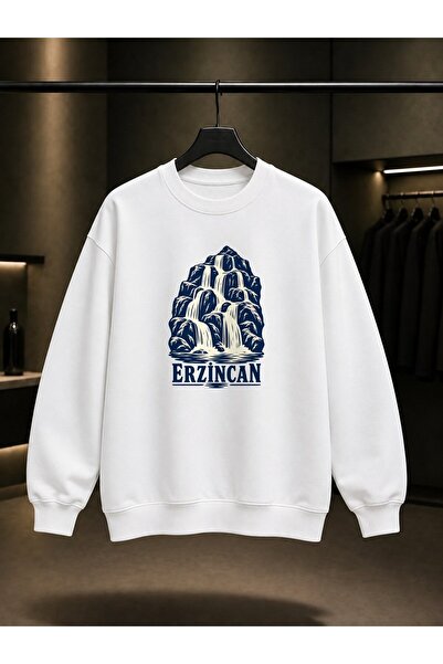 fame-stoned Erzincan Girlevik Waterfall Printed Unisex 100% Cotton Sweatshirt