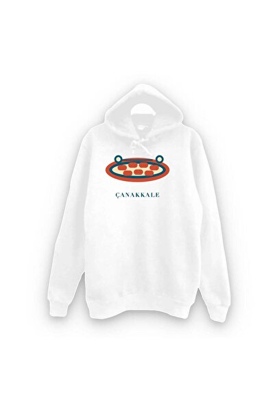 fame-stoned Çanakkale Biga Köftesi Printed Unisex 100% Cotton Hooded Sweatshirt