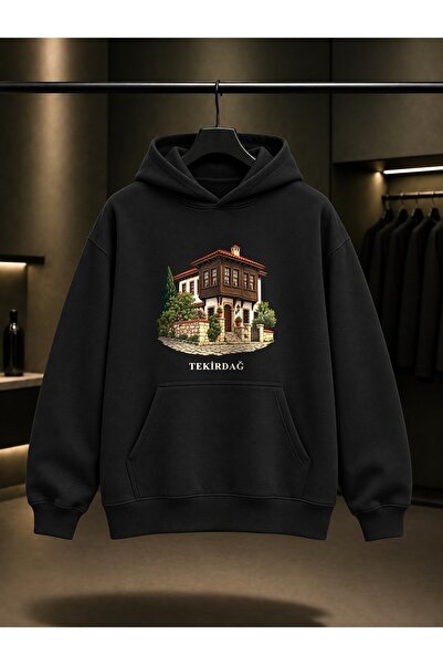 fame-stoned Tekirdağ Rakoczi Evi Printed Unisex 100% Cotton Hooded Sweatshirt