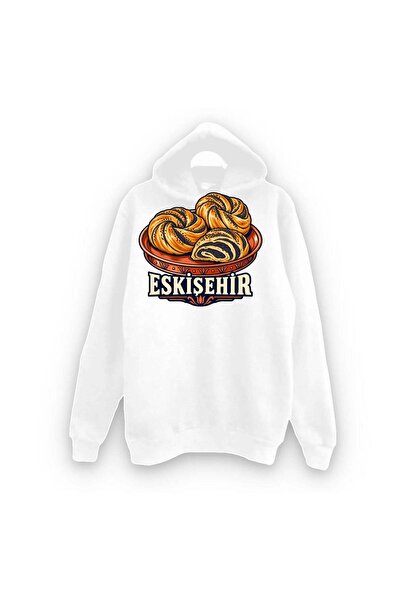 fame-stoned Eskişehir Poppy Printed Unisex 100% Cotton Hooded Sweatshirt