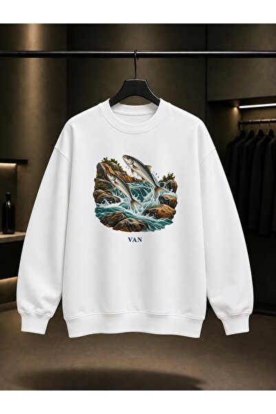 fame-stoned Φούτερ Van İnci Kefali με στάμπα, Unisex, 100% βαμβάκι