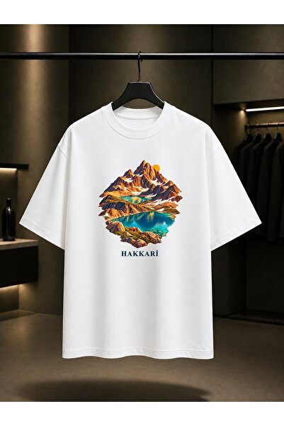 fame-stoned Hakkari Sat Glacier Lakes Printed Unisex 100% Cotton T-Shirt