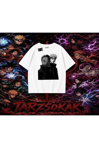 Tarzsokak تي شيرت Pain nagato Naruto Anime Character كبير الحجم للجنسين باللو...