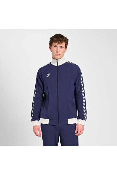 hummel Root Track Men's Navy Blue Stand Collar Jacket