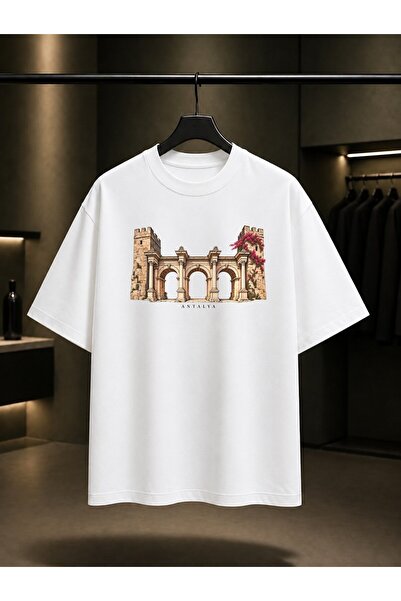 fame-stoned Antalya Hadrian Gate Printed Unisex 100% Cotton T-Shirt