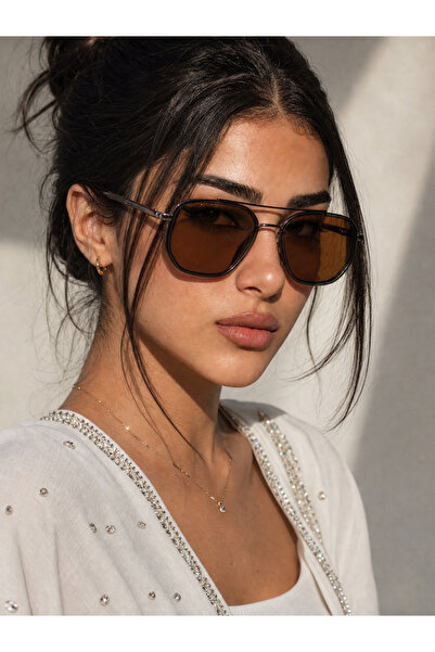 Take Two By Styli Black Double Bridge Sunglasses