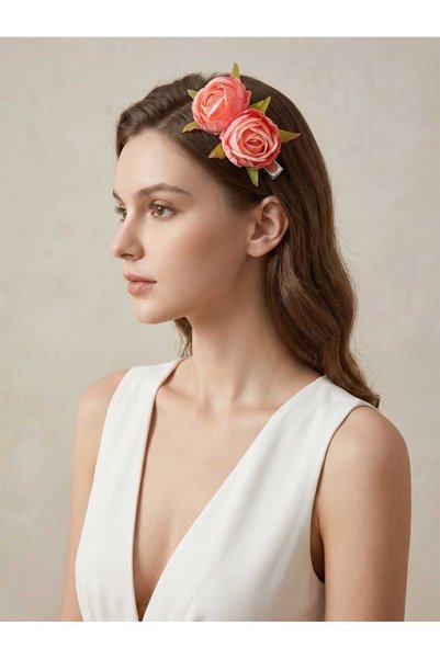 Take Two By Styli Light Pink Rose Hair Clip