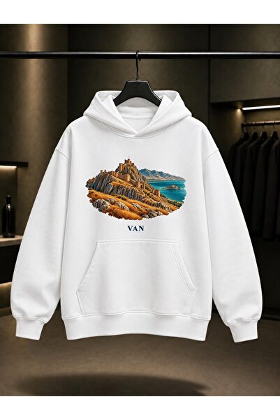 fame-stoned Valley Castle Printed Unisex 100% Cotton Hooded Sweatshirt
