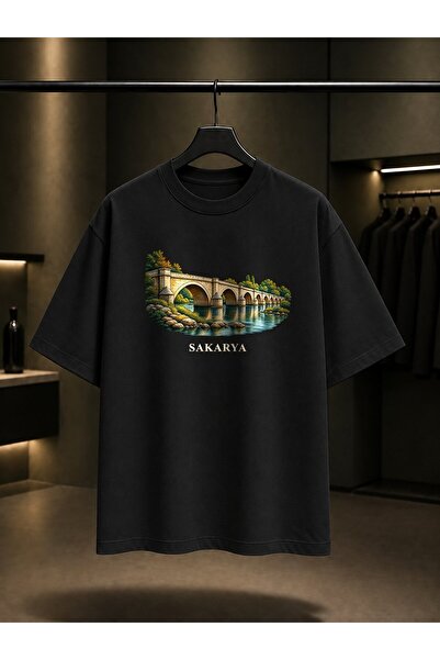 fame-stoned Sakarya Justinianus Bridge Printed Unisex 100% Cotton T-Shirt