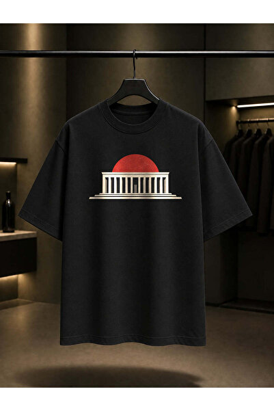 fame-stoned Ankara Anıtkabir Minimal Printed Unisex 100% Cotton T-Shirt