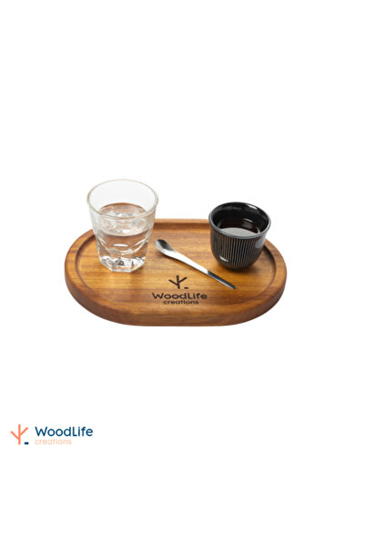 WOODLIFE صينية خشبية بيضاوية 24×17 سم
