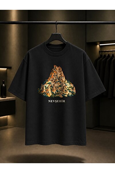 fame-stoned Nevşehir Uçhisar Castle Printed Unisex 100% Cotton T-Shirt