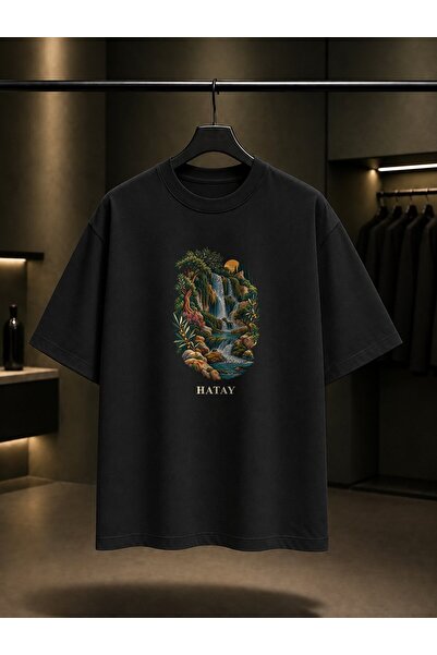fame-stoned Hatay Harbiye Waterfalls Printed Unisex 100% Cotton T-Shirt