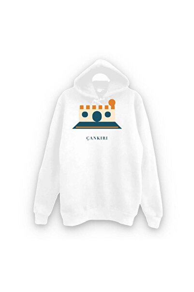 fame-stoned Çankırı Castle Printed Unisex 100% Cotton Hooded Sweatshirt
