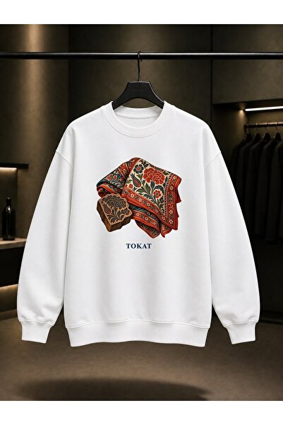 fame-stoned Tokat Writing Printed Unisex 100% Cotton Sweatshirt