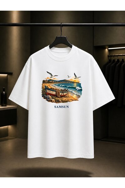 fame-stoned Samsun Atakum Coast Printed Unisex 100% Cotton T-Shirt