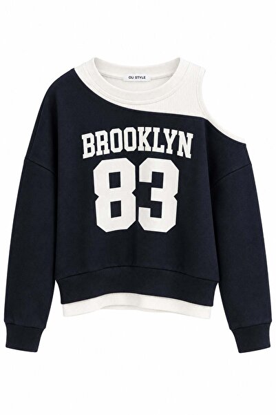 lizge giyim ASİMETRİK ATLET DETAY SWEATSHIRT