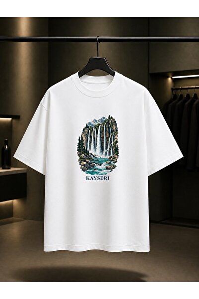 fame-stoned Kayseri Kapuzbaşı Waterfalls Printed Unisex 100% Cotton T-Shirt