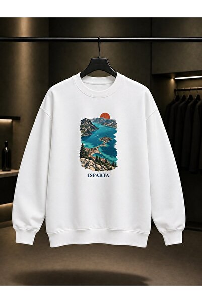 fame-stoned Isparta Lake of Spades Printed Unisex 100% Cotton Sweatshirt