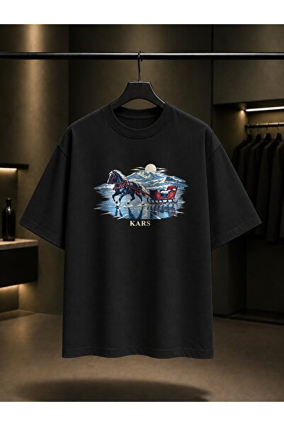fame-stoned Kars Childir Lake Sled Printed Unisex 100% Cotton T-Shirt