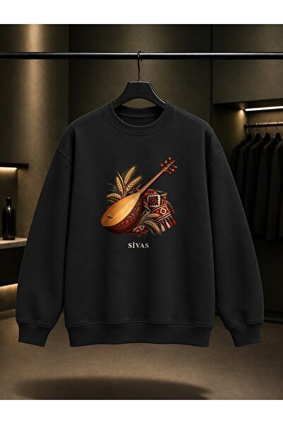 fame-stoned Sivas Lovers Veysel Saz Printed Unisex 100% Cotton Sweatshirt