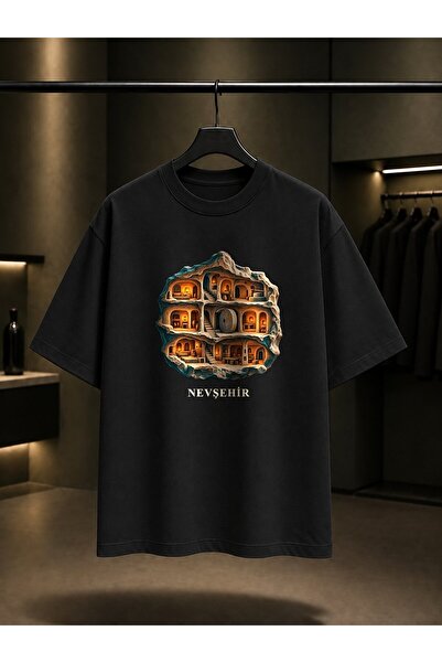 fame-stoned Nevşehir Derinkuyu Printed Unisex 100% Cotton T-Shirt