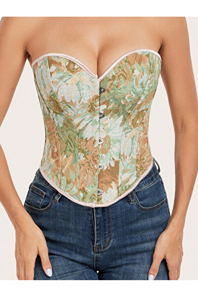 Take Two By Styli Jacquard Body Corset Shaping Top
