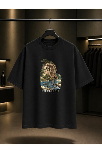 fame-stoned Kırklareli Kıyıköy Aya Nikola Printed Unisex 100% Cotton T-Shirt