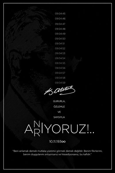 PROMISEBACKDROP2 200x200 cm Ek Dikişli, 10 Kasım Saygı ve Gururla Anıyoruz, O...