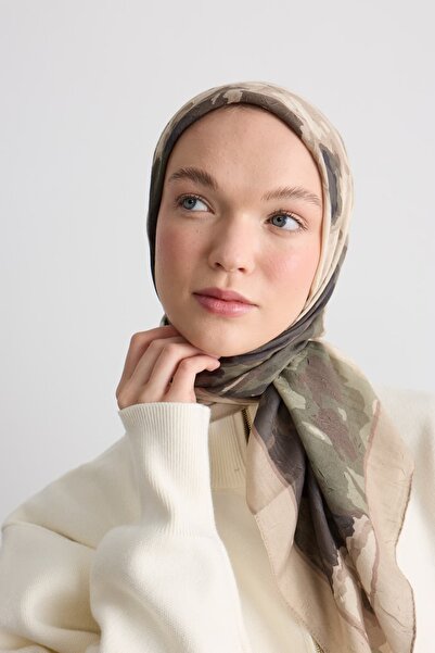 Modakaşmir Camouflage Pattern Bamboo Scarf