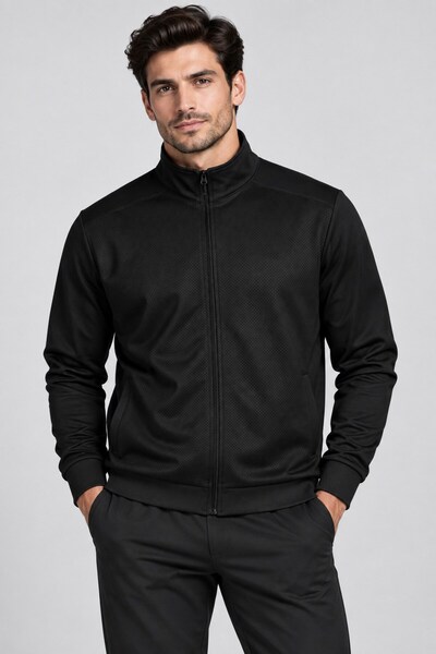 New Performance Unc0330 Zippered Tracksuit Jacket with Two Threads