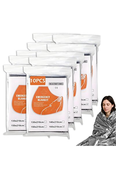 Generic Brand Pachet de 10 pături de supraviețuire, rezistente la rupere și i...