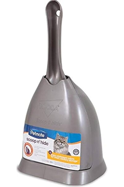 Petmate Scoop N' Hide Cat Litter Scoop with Discreet Litter Scoop Holder, Bru...
