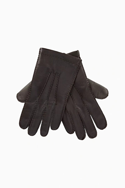 Dents 3 Points Leather and Cashmere Touchscreen Men's Gloves