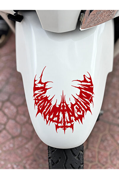 Banxtre Half gothic tribal sticker decal for jupiter front fender (15cmx15cm)