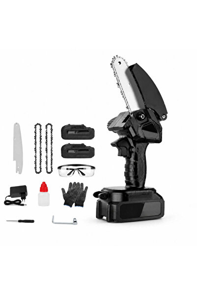 FOXMAG24 Mini Electric Cordless Saw with Accessories, Black