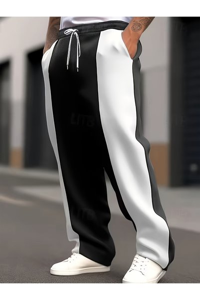 Take Two By Styli Men Contrast Panel Pants