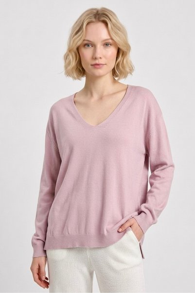 lamea Women's V-Neck Cashmere Blended Knitwear Sweater